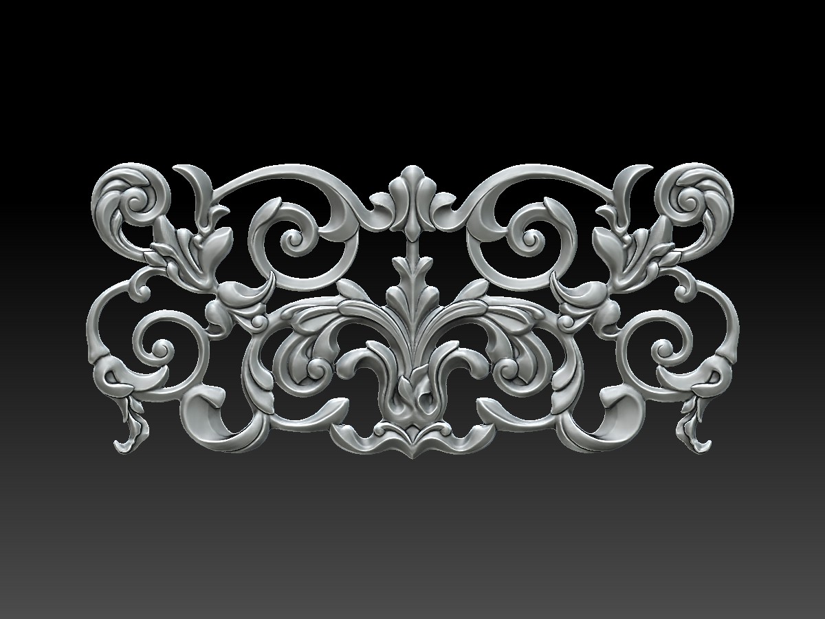 Digital sculpting of decorative elements for custom furniture. 3D Models for Production.